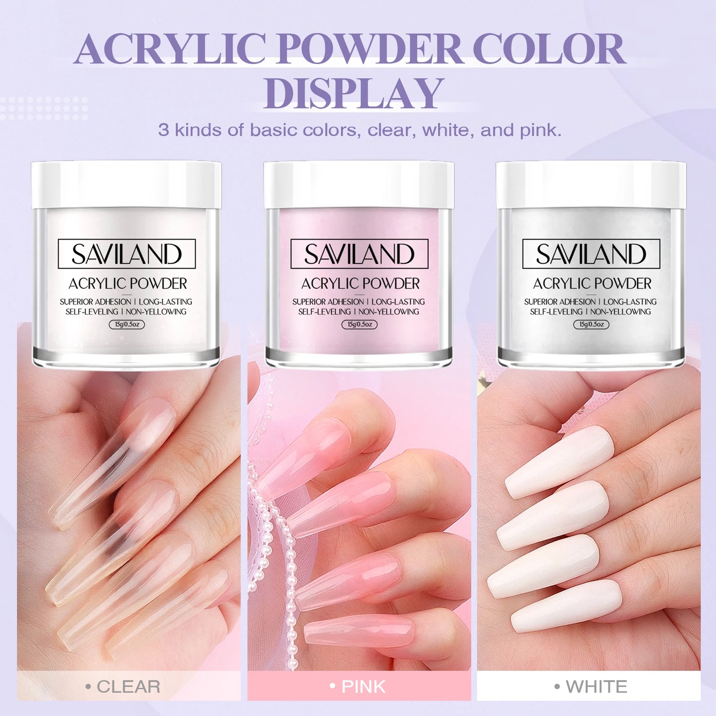 Saviland Essentials Acrylic Nail Kit For Beginners Complete Set