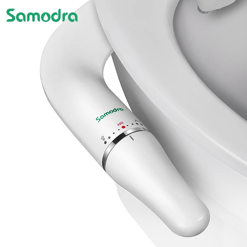 SAMODRA Ultra-Slim Toilet Bidet Seat Attachment With Brass Inlet