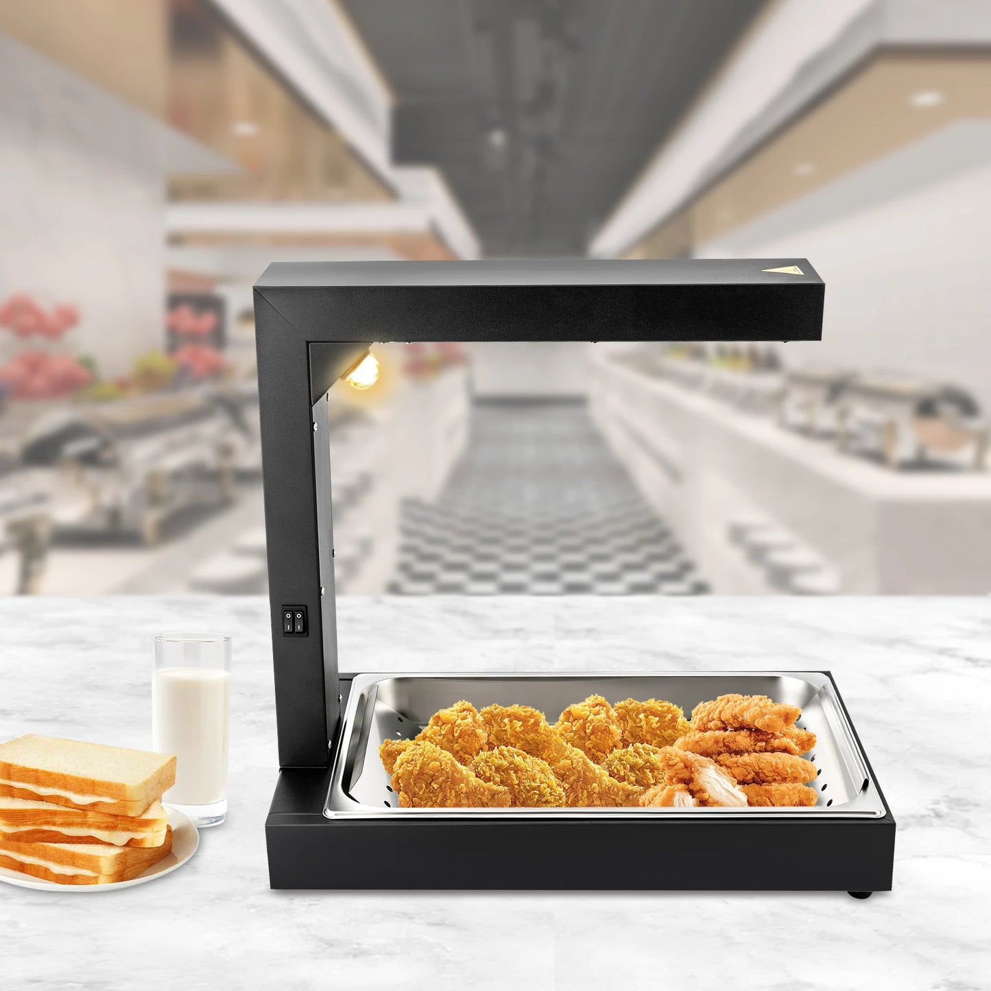 Commercial Heat Lamp Food Warmer Free Standing Countertop