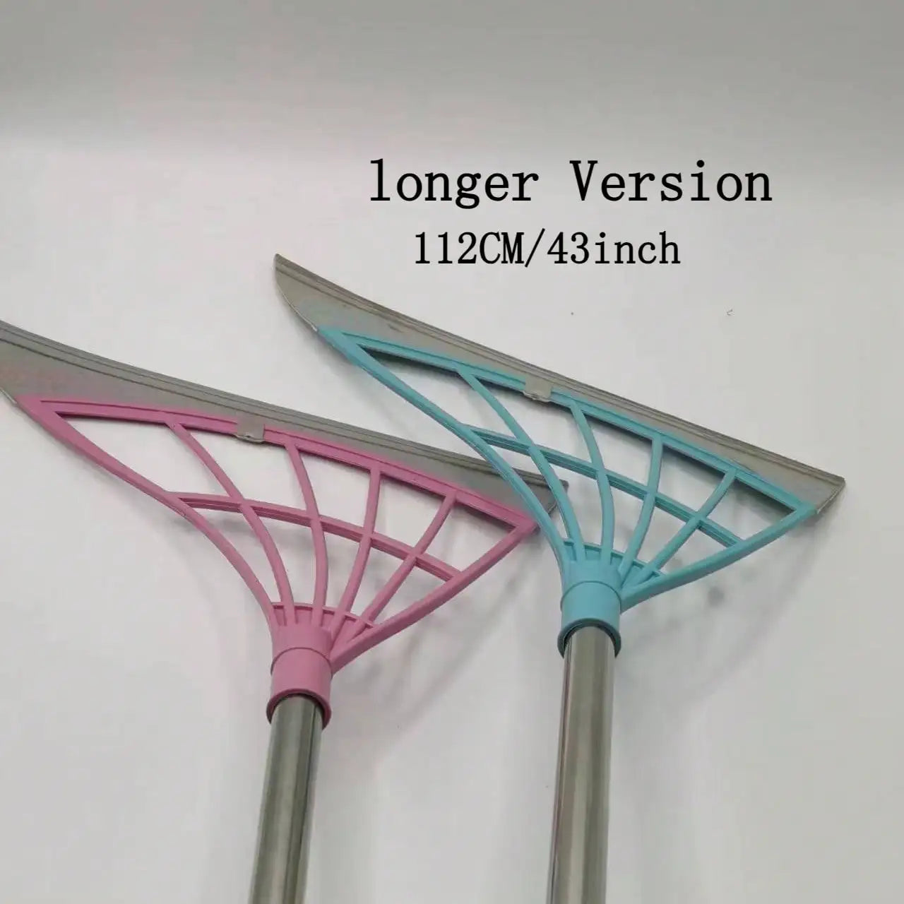Multifunctional Magic Broom Extended Thickened Edition 112cm/43 Inch Lengten Stainless Steel Handle Rubber Strip Silicone Strip Floor Sweeper Car Wiper Lazy Broom Suitable For: Kitchen/Toilet/Living Room/Bathroom/Car/Sweeping
