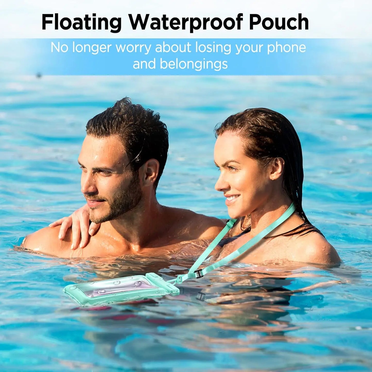 Universal Waterproof Phone Case 2 Pack With Floating Lanyard