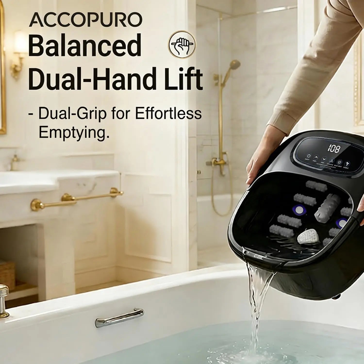 Foot Spa Bath Massager With Ozone UV Heat Bubbles Rollers by S And B Enterprise