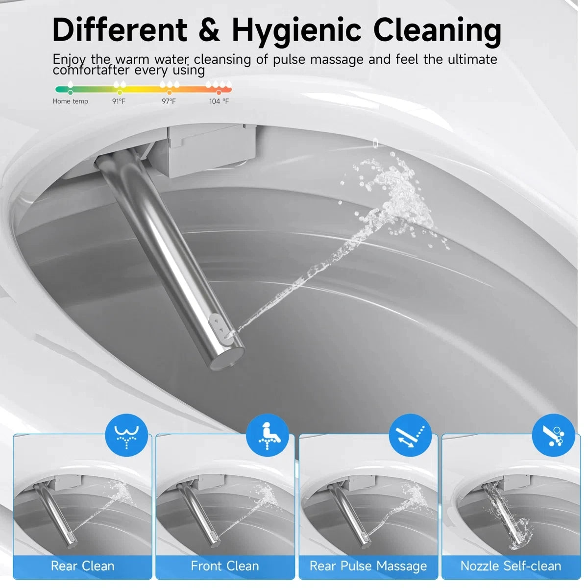 Smart Toilet With Tankless Bidet Wash And Auto Open Lid Dual Flush by S And B Enterprise