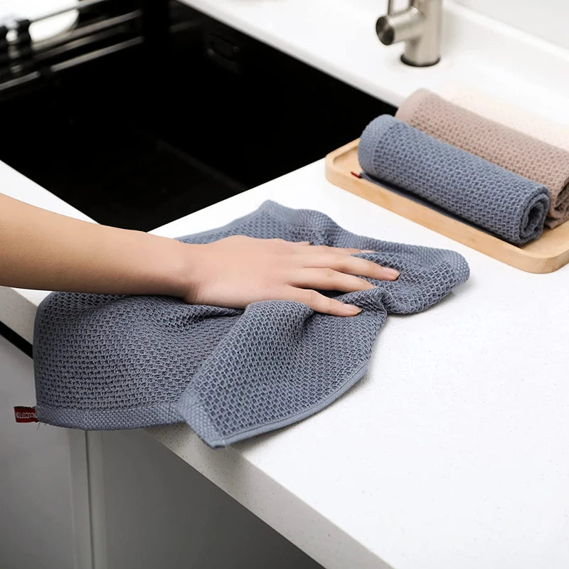 100 Percent Cotton Dishcloth Ultra Soft Absorbent Kitchen Towel by S And B Enterprise