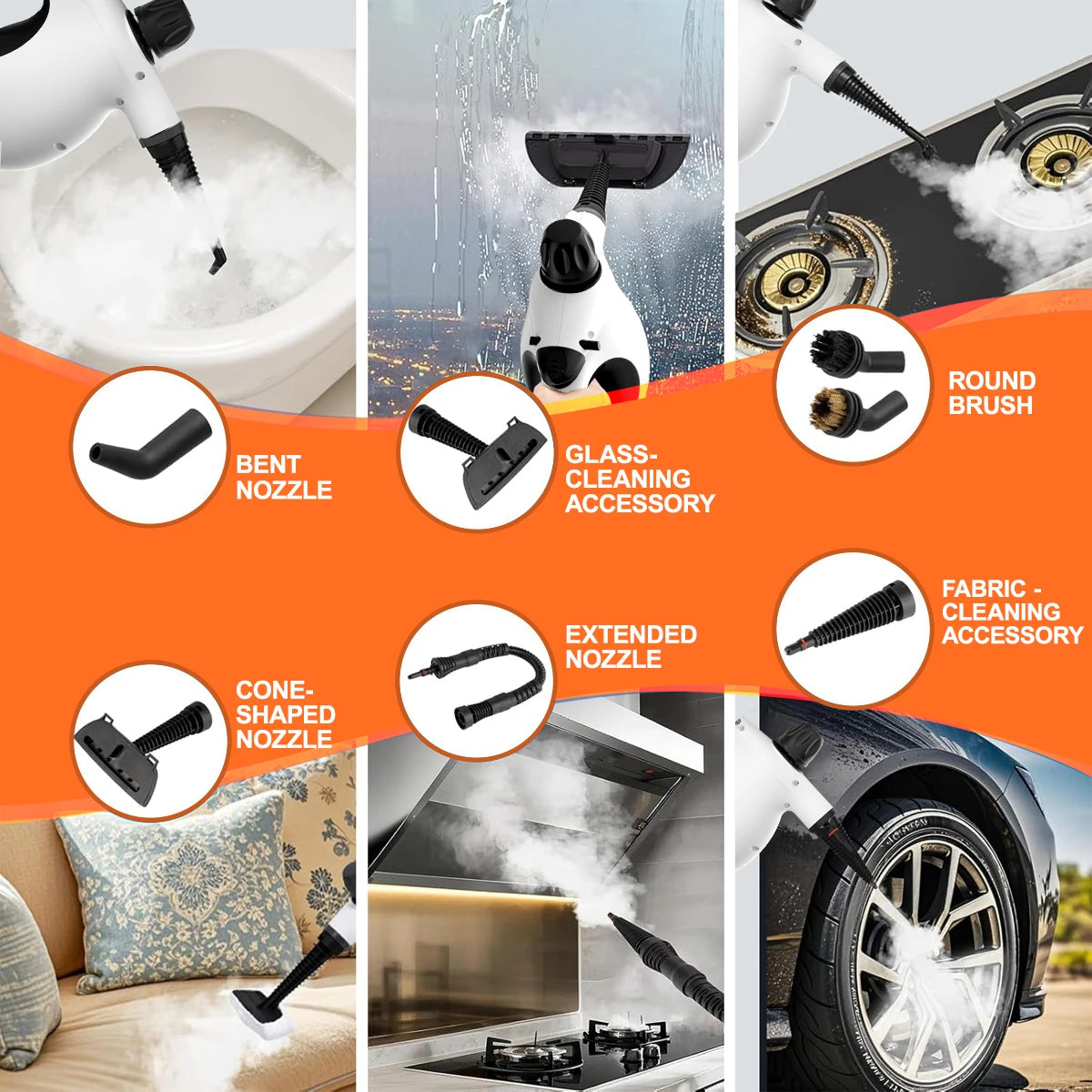 Portable Handheld Steam Cleaner For Multi-Surface Cleaning