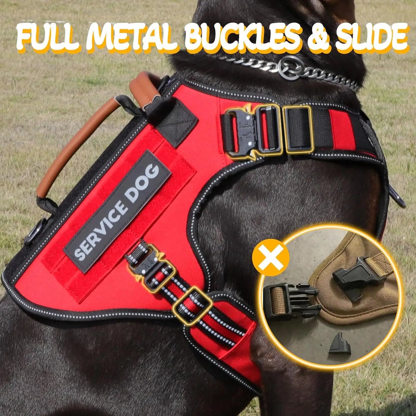 Tactical Dog Harness With Reflective Buckles No Pull Vest