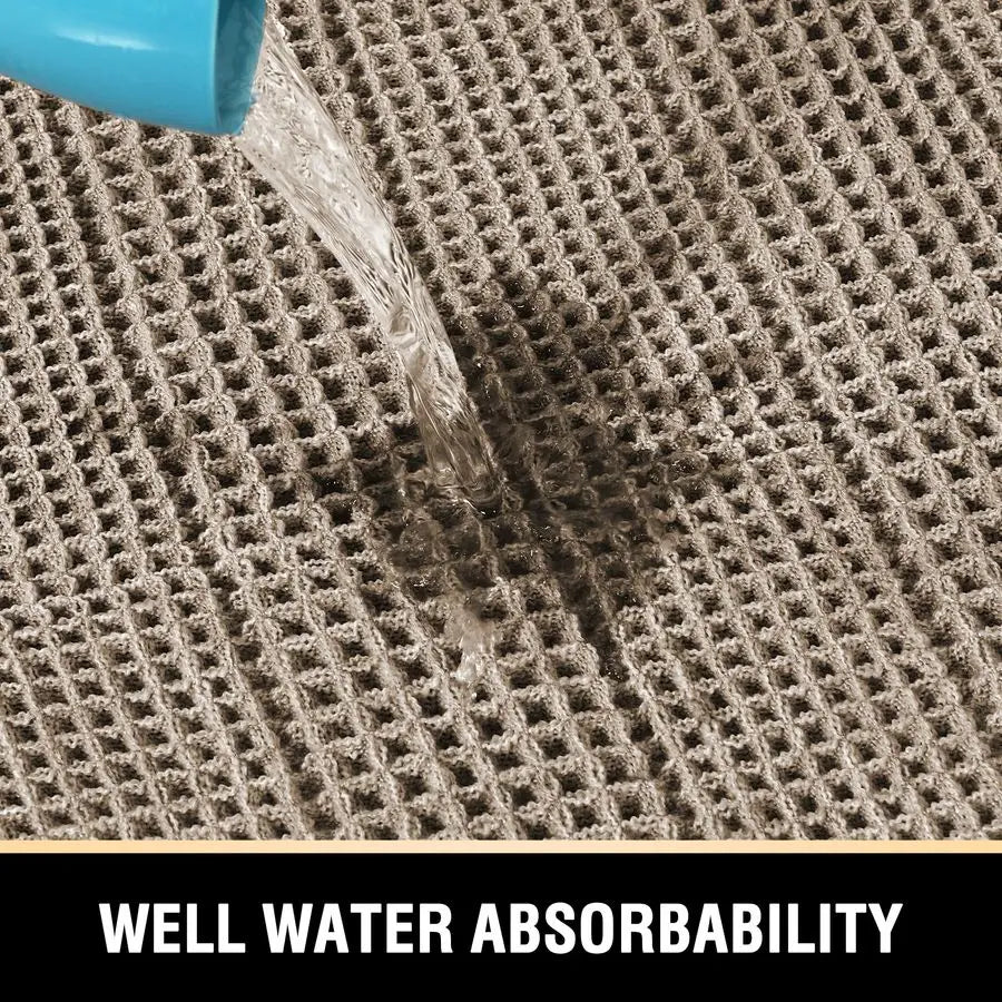 Waffle Bath Mat Super Absorbent Non Slip Rug Machine Washable