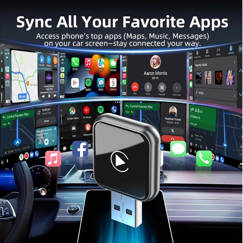 Vyvylabs Upgraded Wireless CarPlay Adapter For iPhone And Android by S And B Enterprise