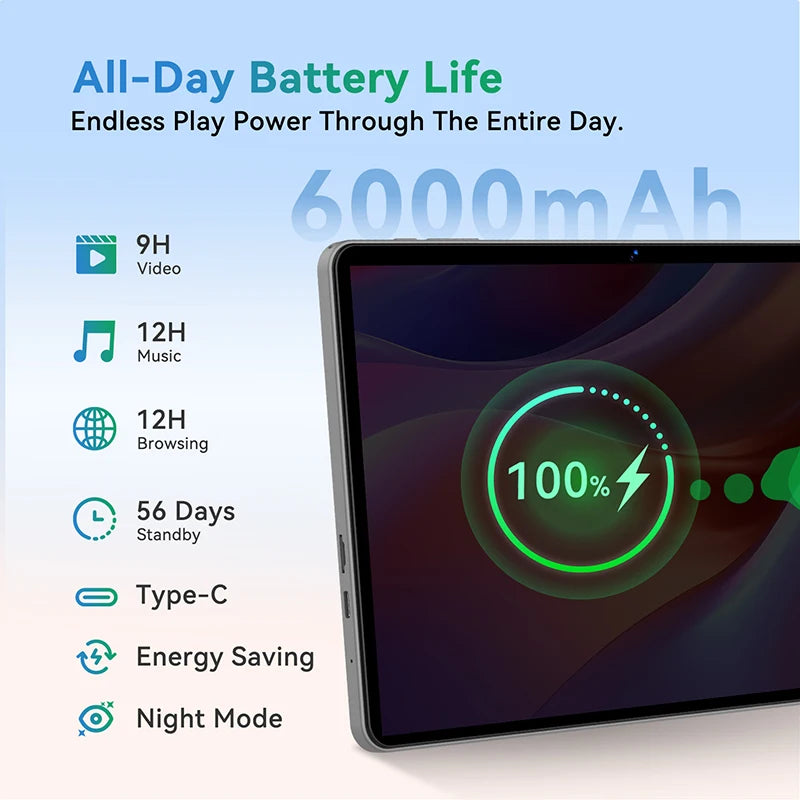 SVITOOC Android 15 Tablet Unisoc T606 12GB RAM 128GB ROM