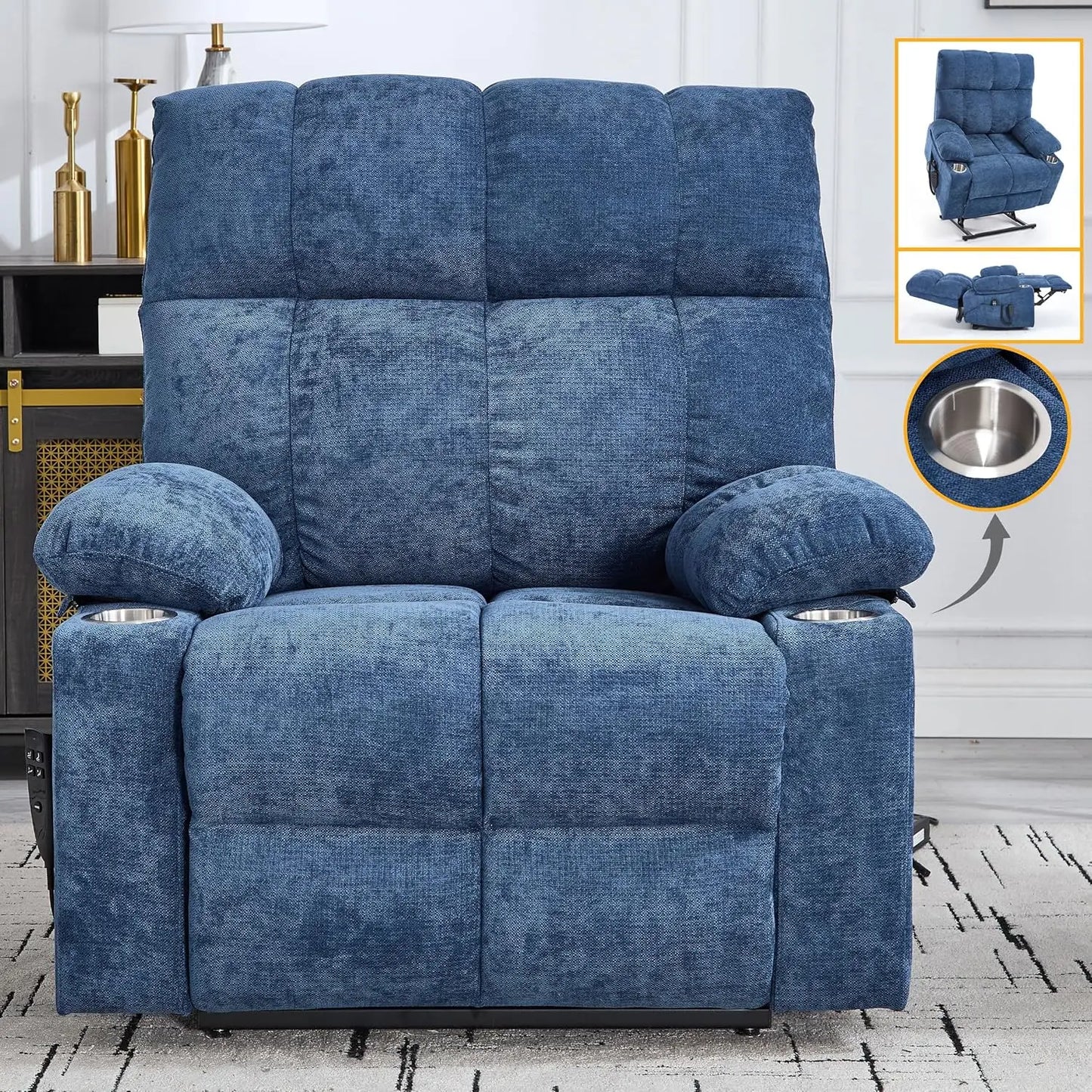 Dual Motor Power Lift Recliner Chair With Massage And Heat by S And B Enterprise