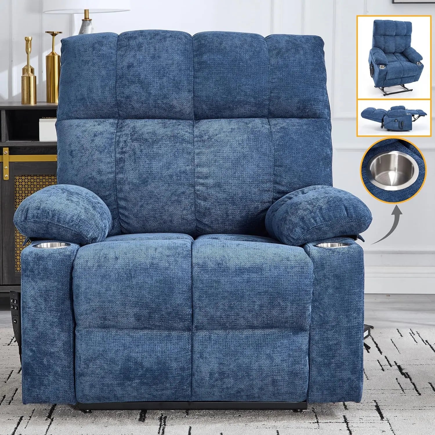 Dual Motor Power Lift Recliner Chair With Massage And Heat by S And B Enterprise