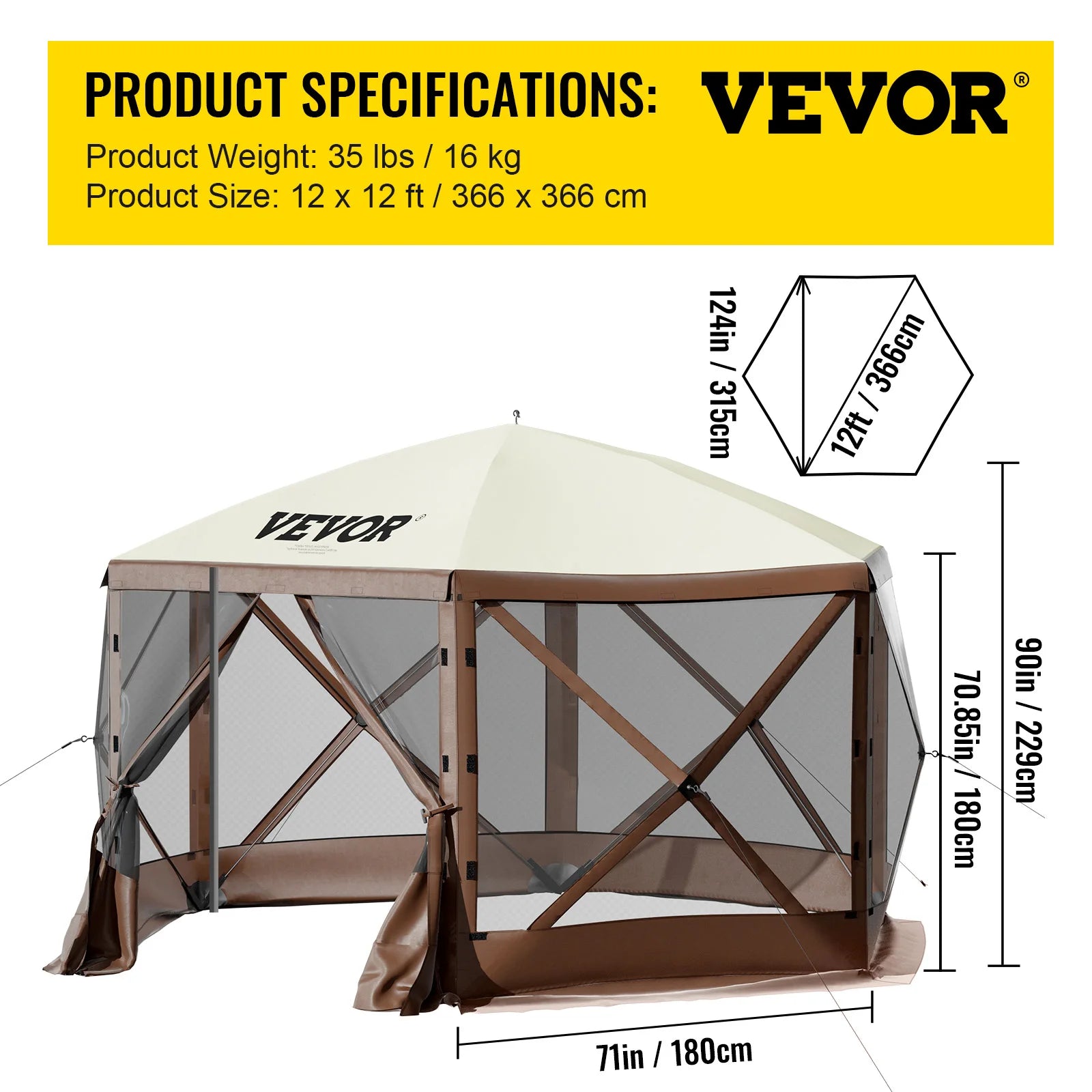 SucceBuy Pop Up Gazebo Canopy Shelter For Camping Outdoor by S And B Enterprise