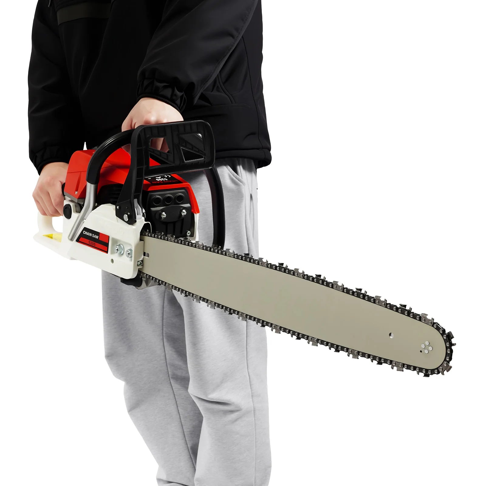 Gas Chainsaw 52cc Two-Stroke Portable Wood Cutting Tool by S And B Enterprise