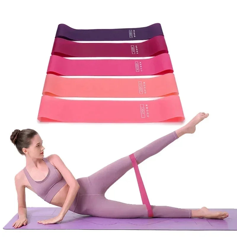 Home Workout 5 Weight Levels TPE Thickened Resistance Loop Bands Elastic Exercise Bands Pilates Strength Yoga Training Equipment by S And B Enterprise