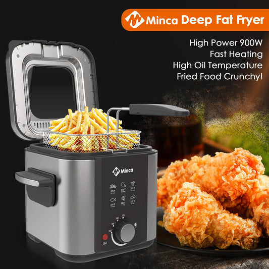 M Minca Electric Deep Fryer With Viewing Window And Adjustable Temperature by S And B Enterprise
