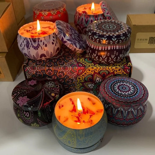 Vintage Scented Soy Wax Candles Cup Jars Home Decor