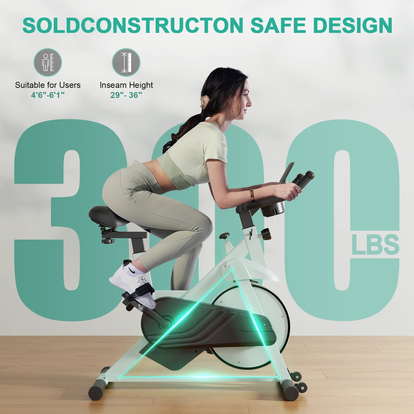 Superun Low Noise 32 Level Magnetic Exercise Bike For Home