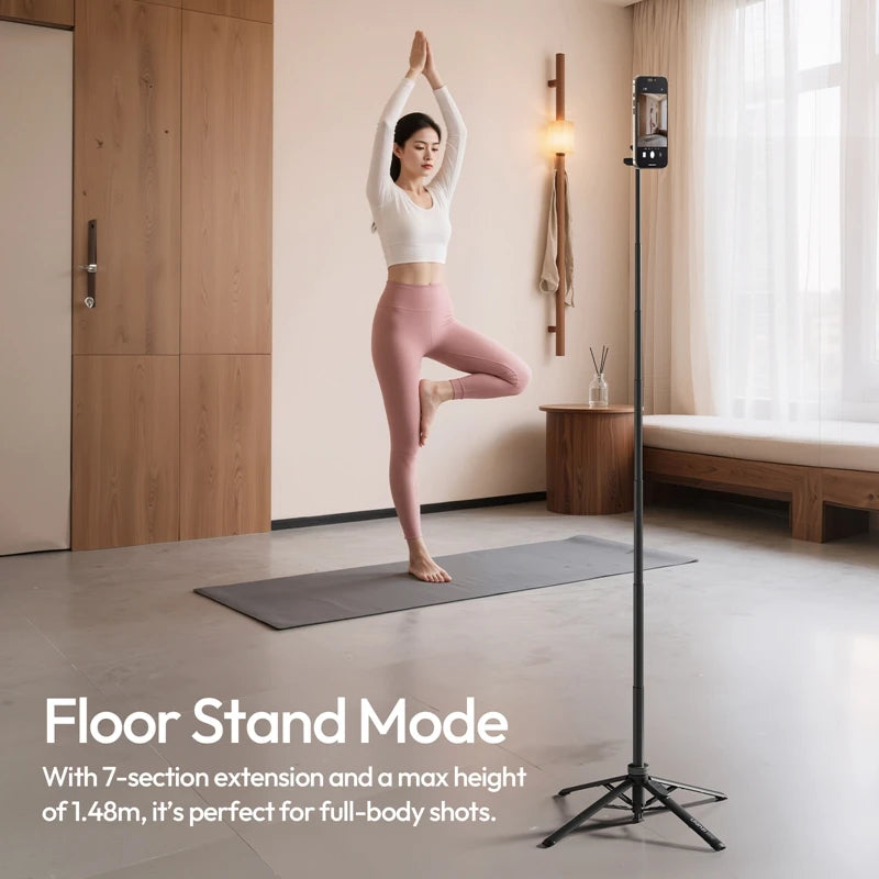 Ulanzi MT85 Automatic Phone Tripod Magsafe Dual-Side Magnet with 10m Wireless Control for Selfie Stick Livestreaming Vlog Shots by S And B Enterprise