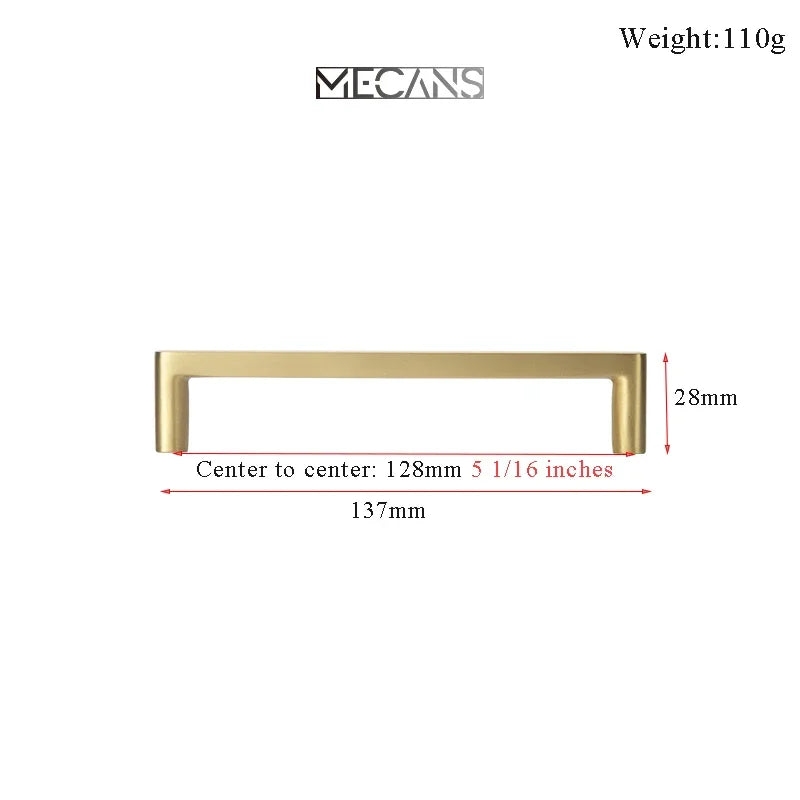 Solid brass cabinet handle pull by S And B Enterprise, 137mm long
