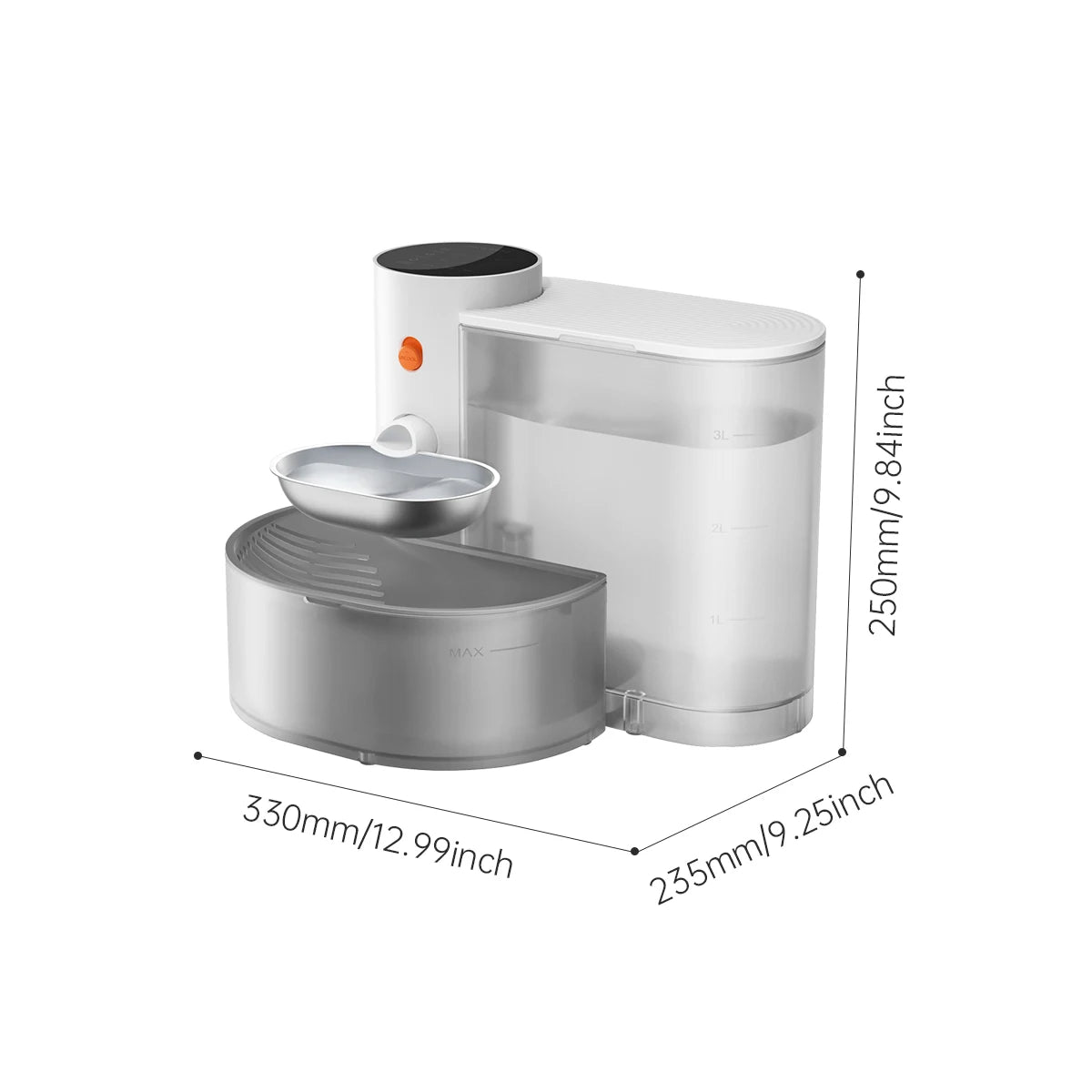 New Stainless Steel Bowl Pet Intelligent Pouring Water Dispenser Automatically Purifies The Wireless Drinking Bowl For Cats by S And B Enterprise