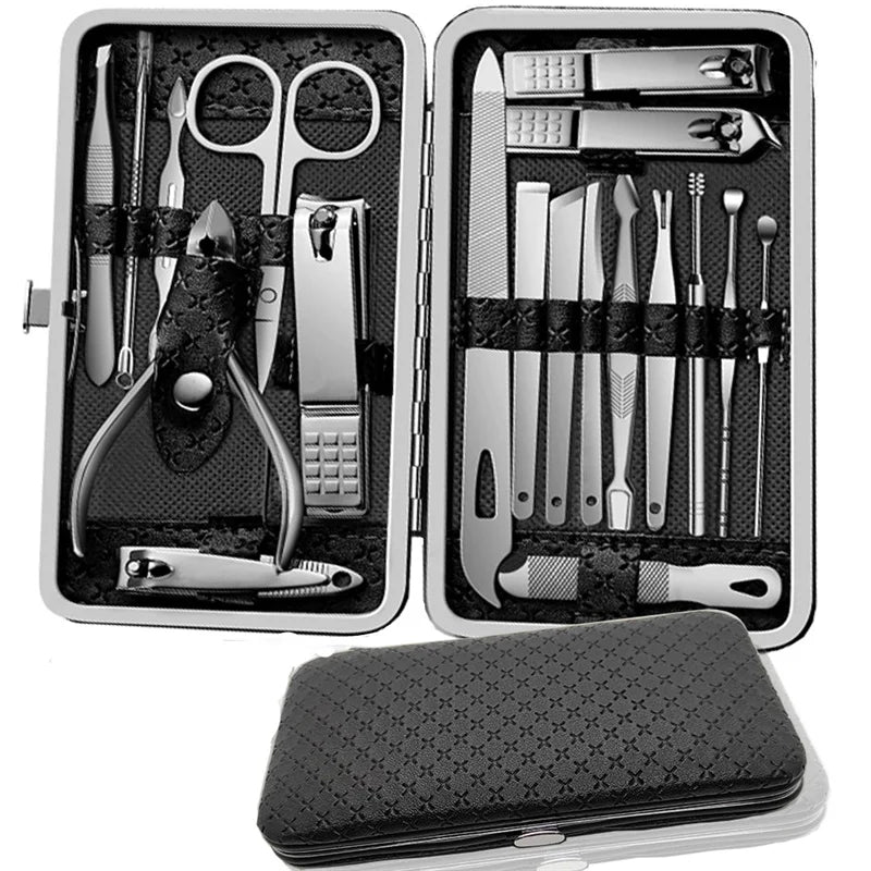 Stainless Steel 19 Piece Grooming Kit With Nail Clippers by S And B Enterprise