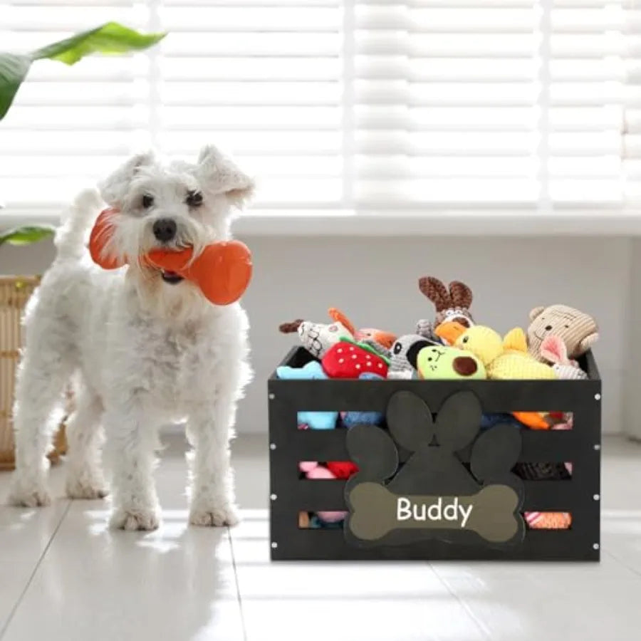 Yao Hui Huang Wooden Dog Toy Basket With Handles Storage