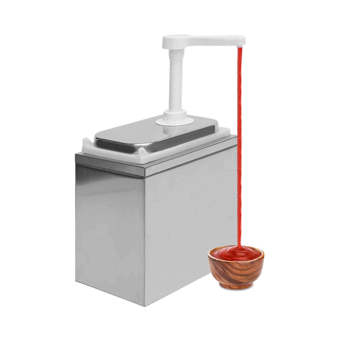 Countertop Condiment Pump Dispenser, 2.11QT Dual Layer Outer Shell Smooth Edge Replacement Pump Head, Quick Rebound Anti-leak Lightweight Portable Design, Hotel Restaurant Syrup Honey Jam Holder by S And B Enterprise