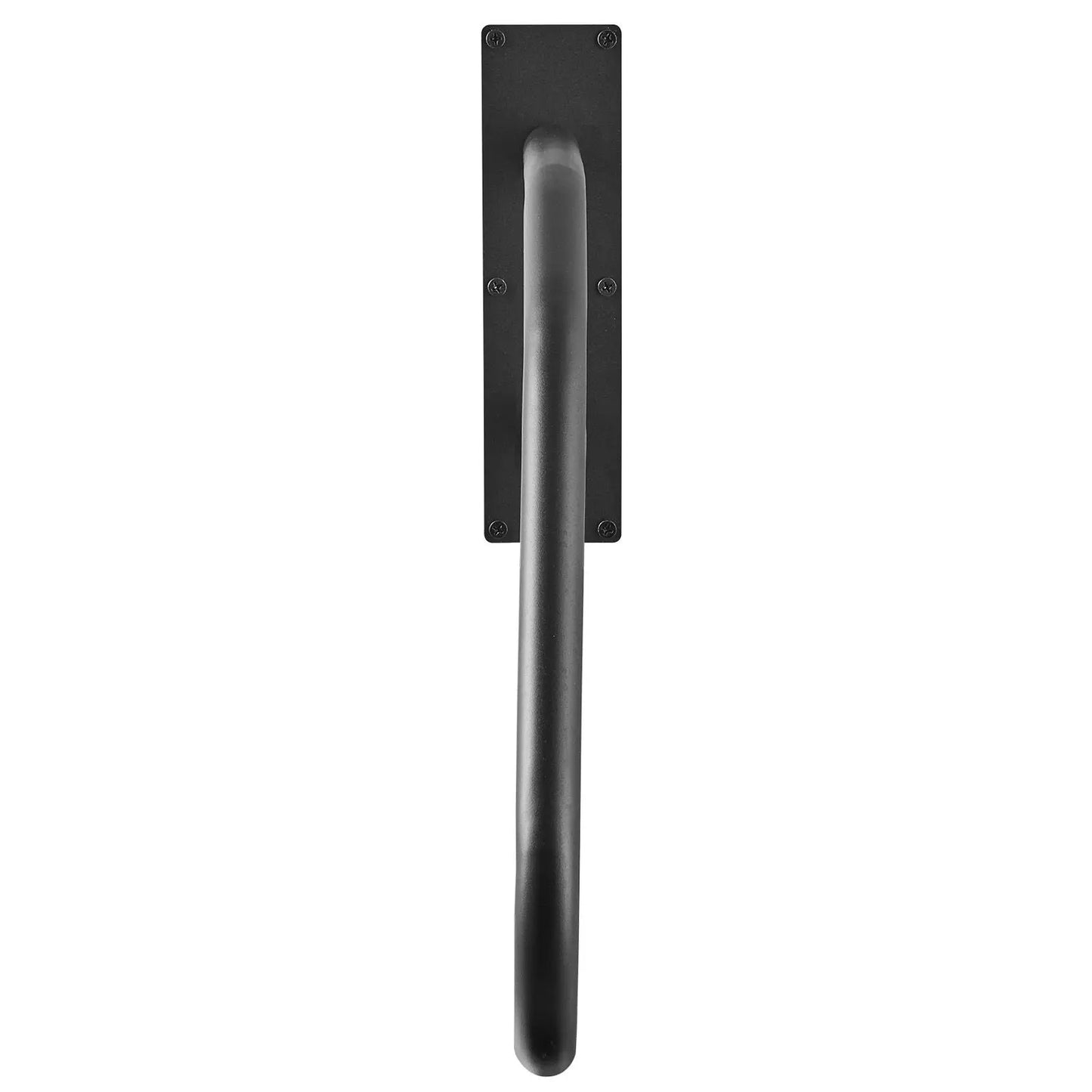 Handrails for outdoor steps, 32-in matte black U-shaped wall-mount rail for 1-3 steps by S And B Enterprise.