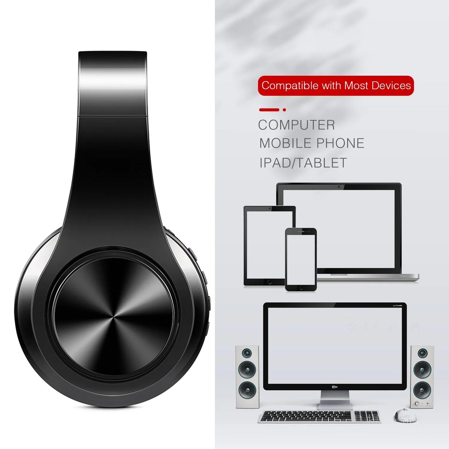 CATASSU Hifi Bluetooth Earphones With Mic And SD Card