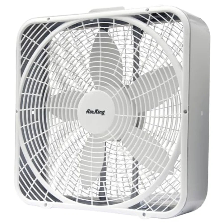 Box Fan Three Speed ABS Housing Quiet Remote Energy Efficient by S And B Enterprise