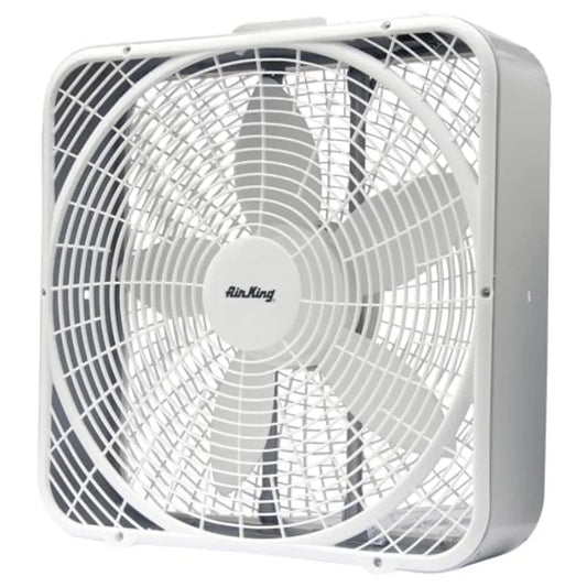 Box Fan Three Speed ABS Housing Quiet Remote Energy Efficient by S And B Enterprise