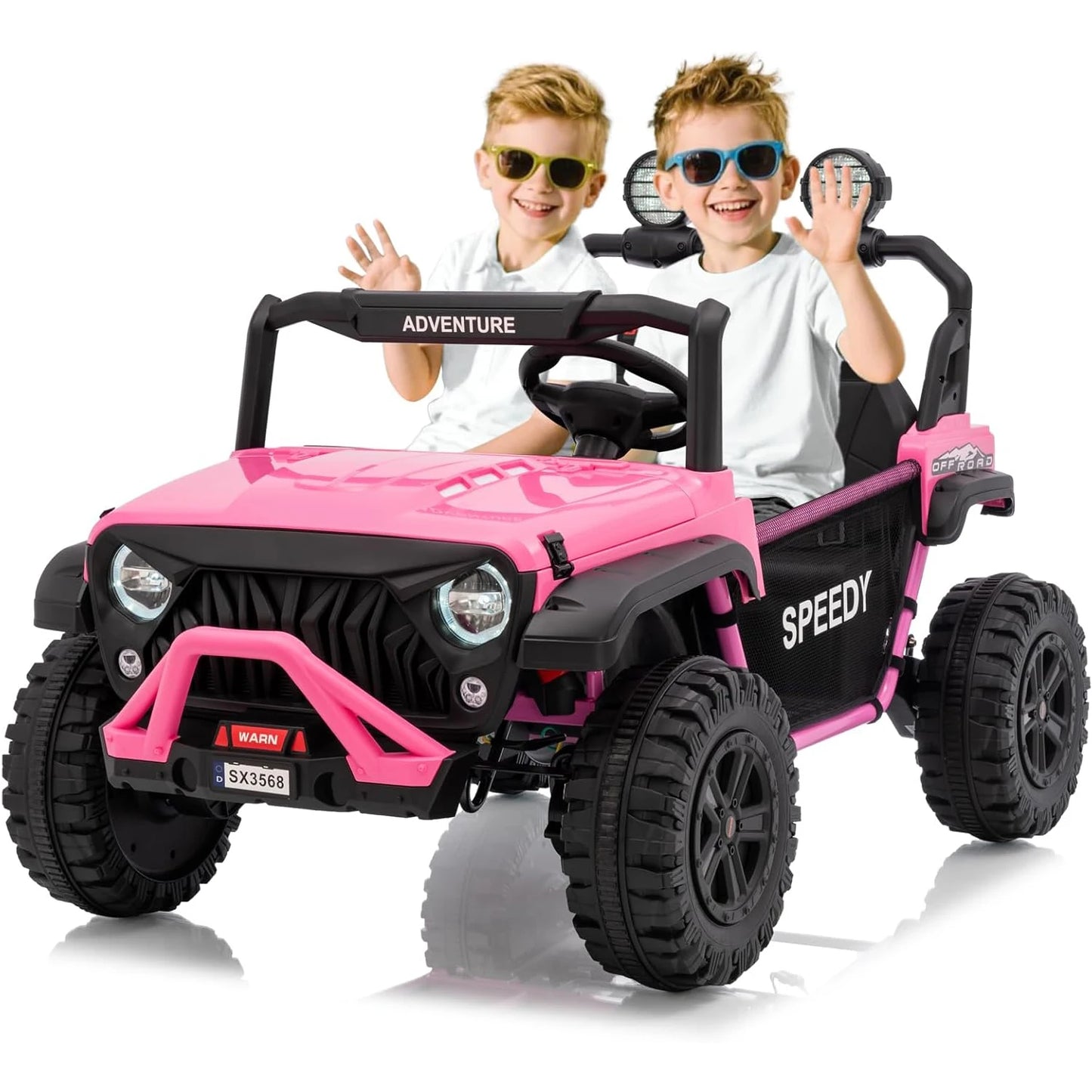 HiMISSE 24V Ride On UTV For Kids 2Seater Remote Control