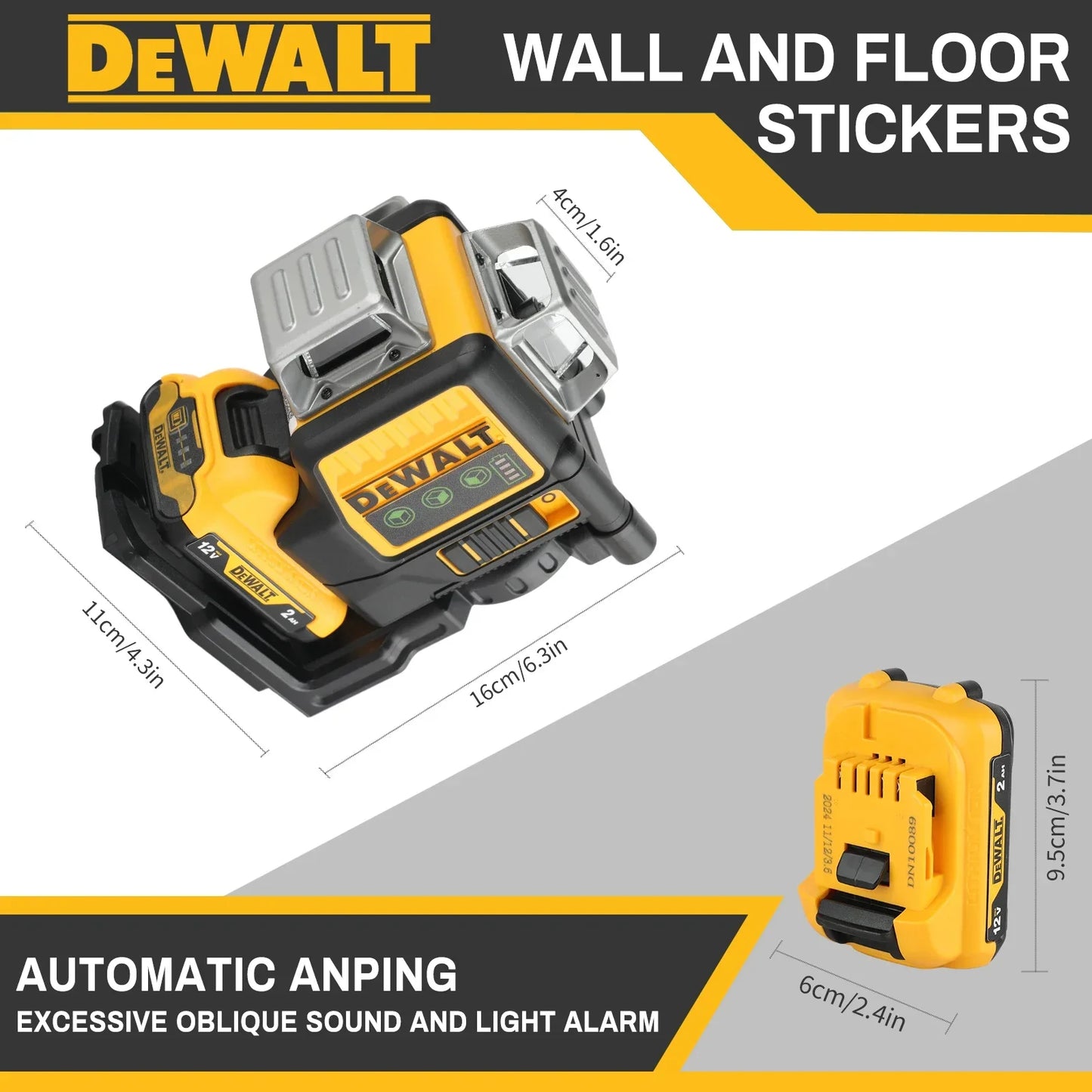DEWALT DW089LG 360 Degree Green Laser Level Horizontal Vertical