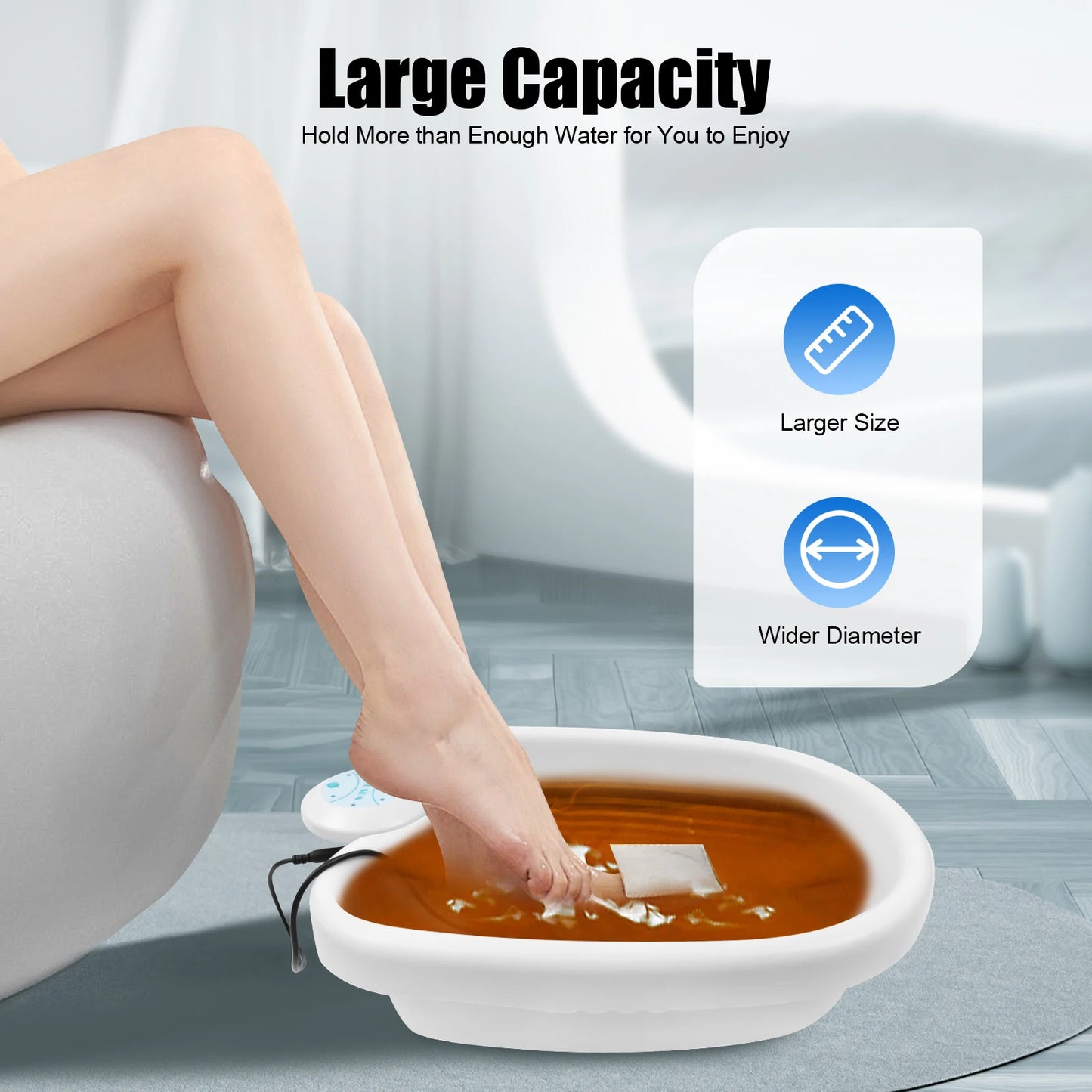 Ionic Detox Foot Bath Machine by S And B Enterprise with tub basin; large capacity, wider diameter