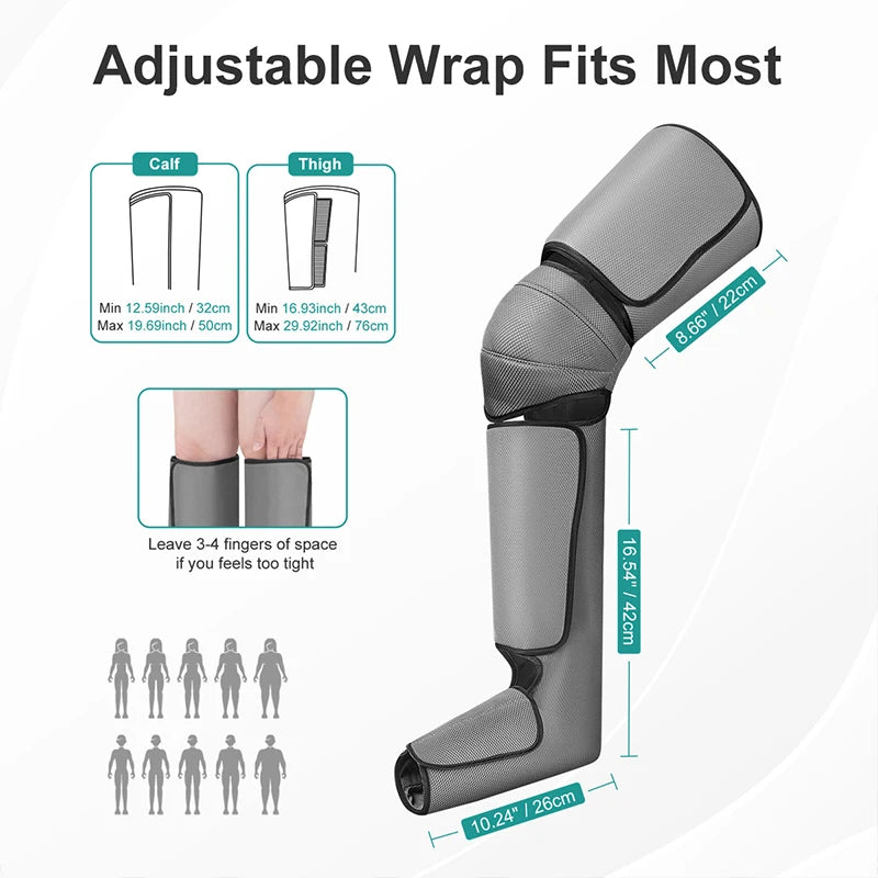 Nekteck Foot Air Pressure Leg Massager Calf Thigh Circulation