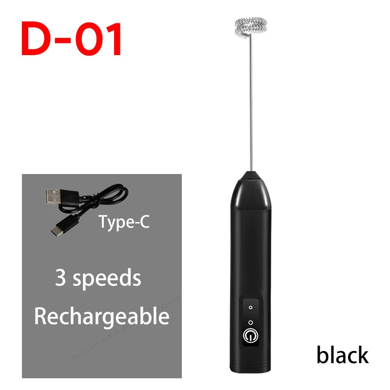 Upgraded Electric Coffee Frother And Milk Whisk USB Rechargeable by S And B Enterprise