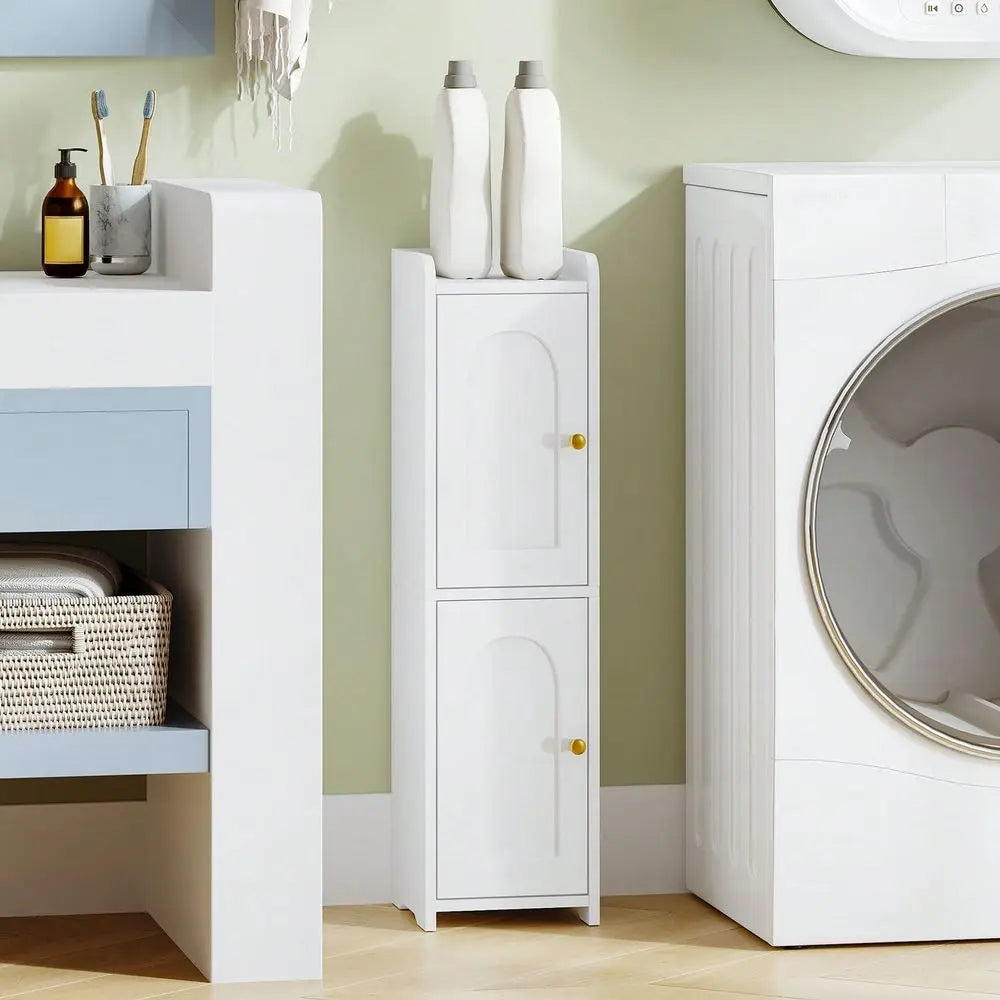 Corner Floor Bathroom Cabinet With Adjustable Shelf by S And B Enterprise