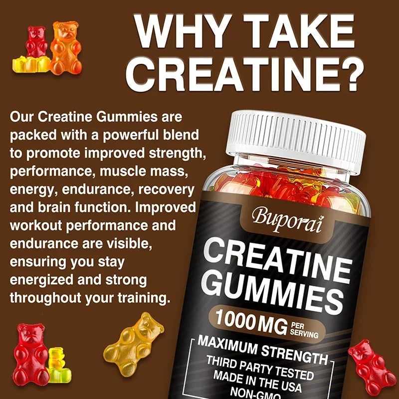 PslalaeCharge Creatine Monohydrate Gummies For Athletic Performance