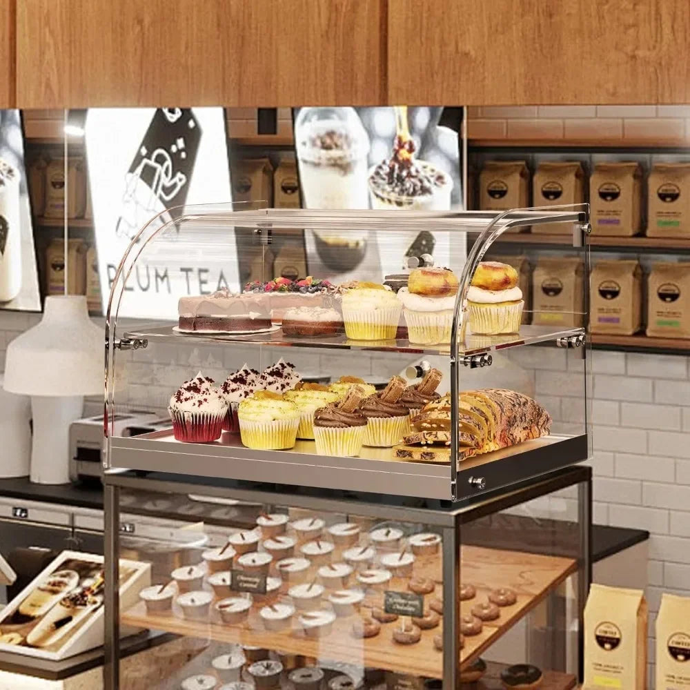 Pastry Display Case Countertop Tempered Glass Bakery Showcase