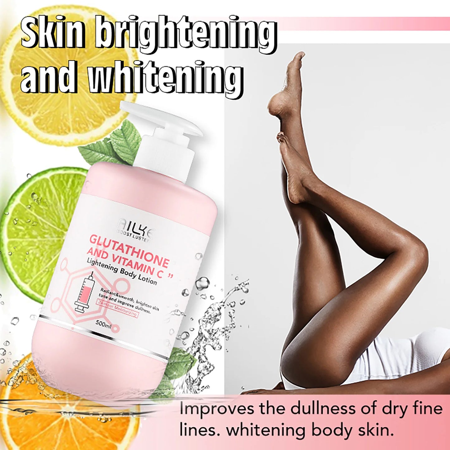 AILKE Glutathione & Vitamin C Kit, With Whitening Lotion, Moisturizing Cream, Lightening Soap, Spa Oil, Glowing Body Cream by S And B Enterprise