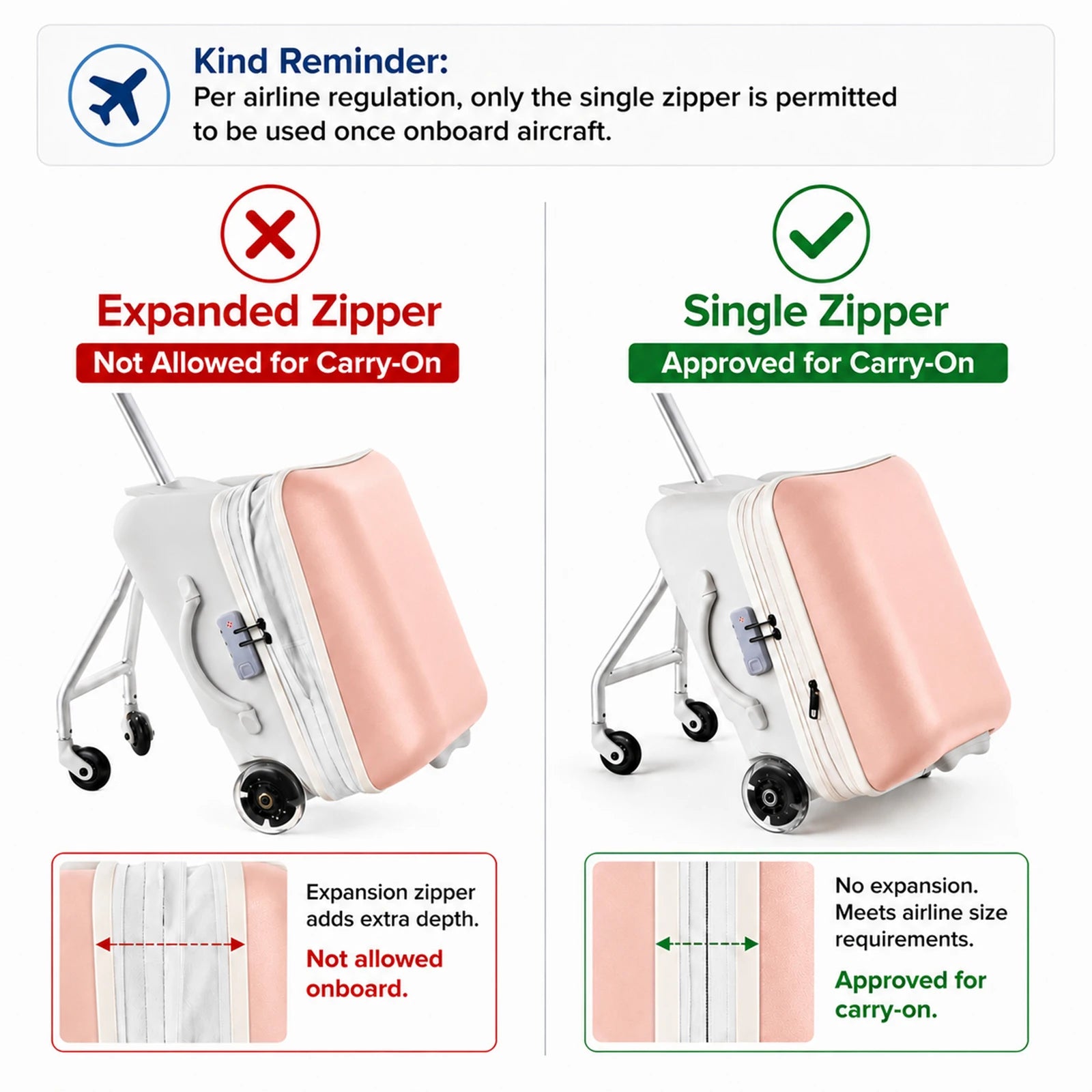 Kids Ride On Suitcase 2 In 1 Luggage With Spinner Wheels by S And B Enterprise