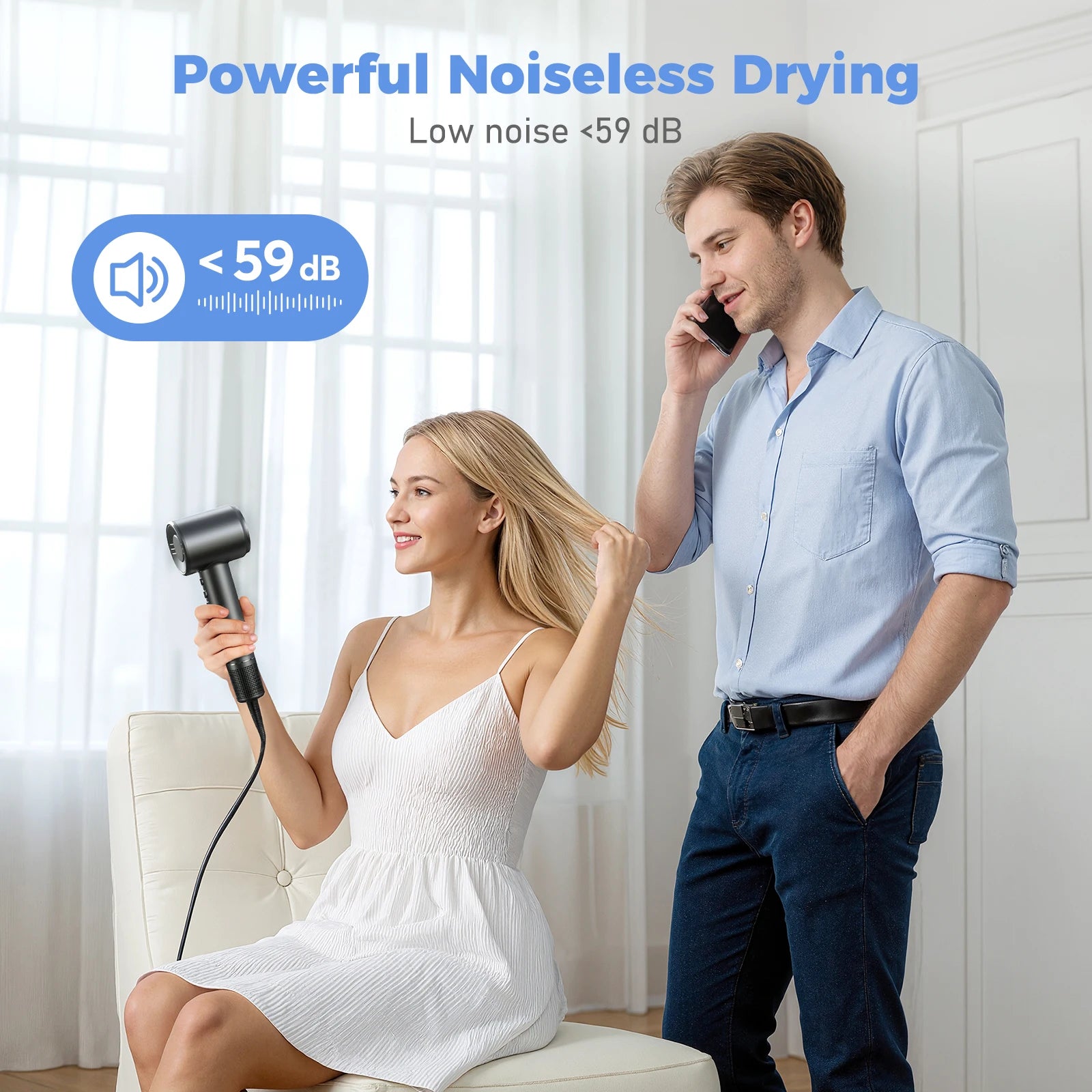 LYSMOSKI 120000 RPM Negative Ionic Hair Dryer Brushless Motor by S And B Enterprise