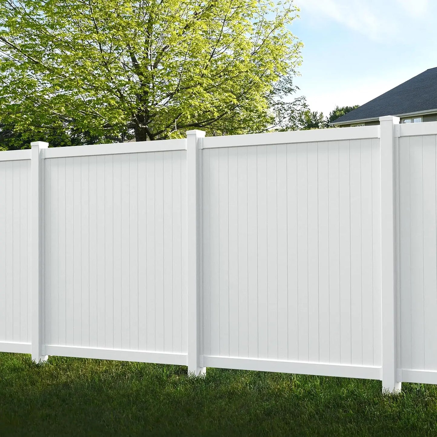 Permanent Vinyl Privacy Fence Kit Panel Post