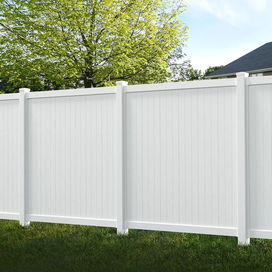 Permanent Vinyl Privacy Fence Kit Panel Post