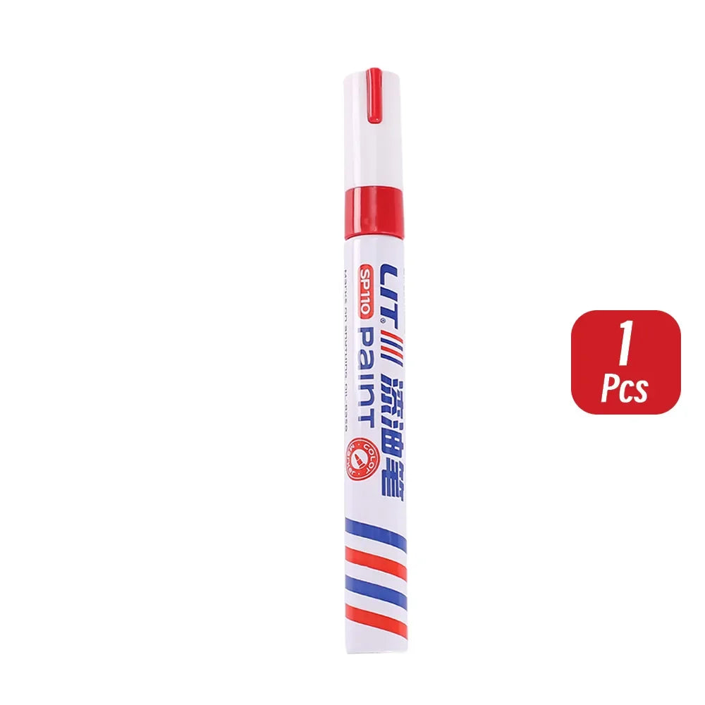 3mm 10p Colorful 8 Colors Permanent Paint Marker Waterproof White Markers tire tread rubber fabric Paint metal Paint Marker Pens by S And B Enterprise