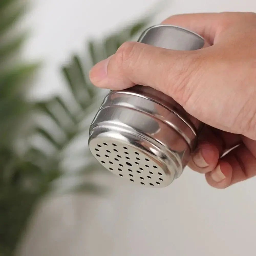 Stainless Steel Spice Jar With Rotating Cover Salt Sugar Shaker by S And B Enterprise