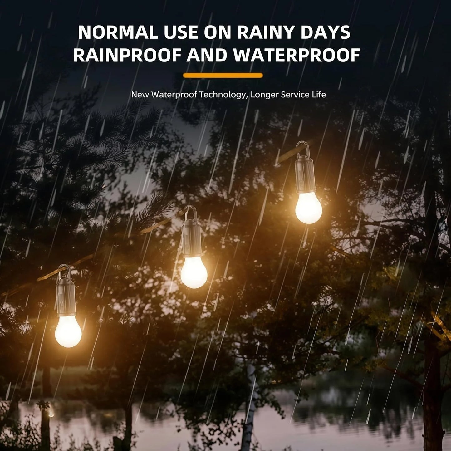 Solar Camping Light Type C 3 Modes Waterproof Portable