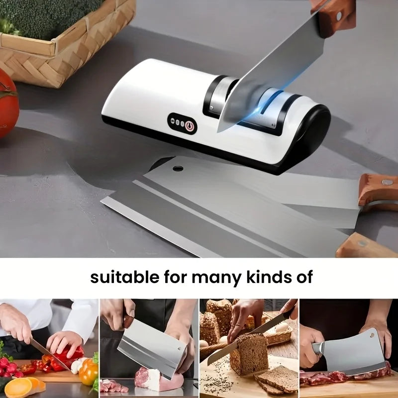 Electric Knife Sharpener With Four Gears Multifunctional Kitchen Tool