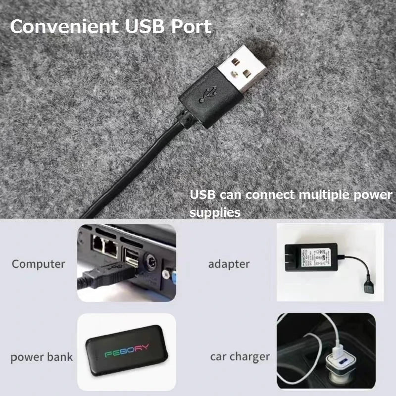DUTRIEUX USB Electric Heating Pad With Thermostat 5V For Outdoor Camping