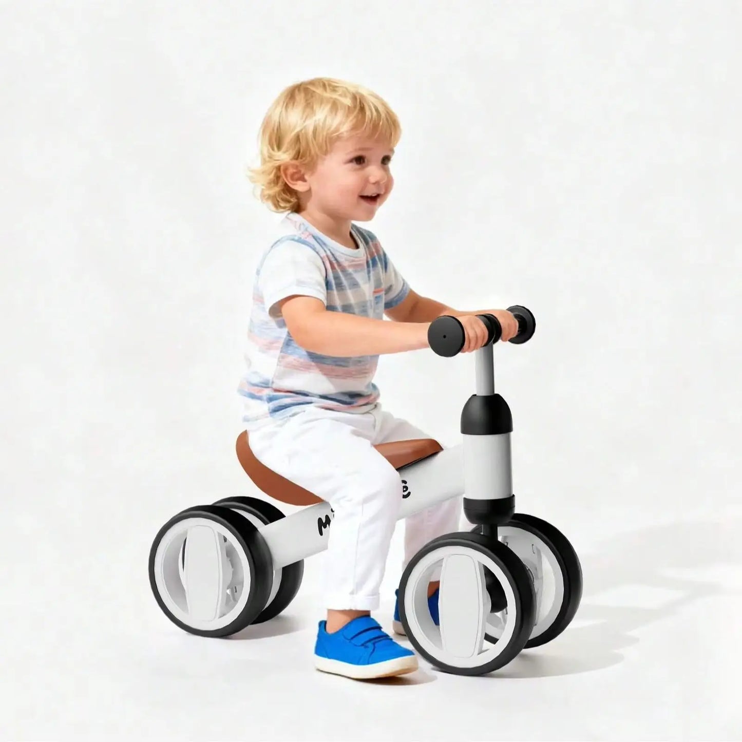 C1 Toddler Balance Bike 4-Wheel No-Pedal Ride On Toy by S And B Enterprise